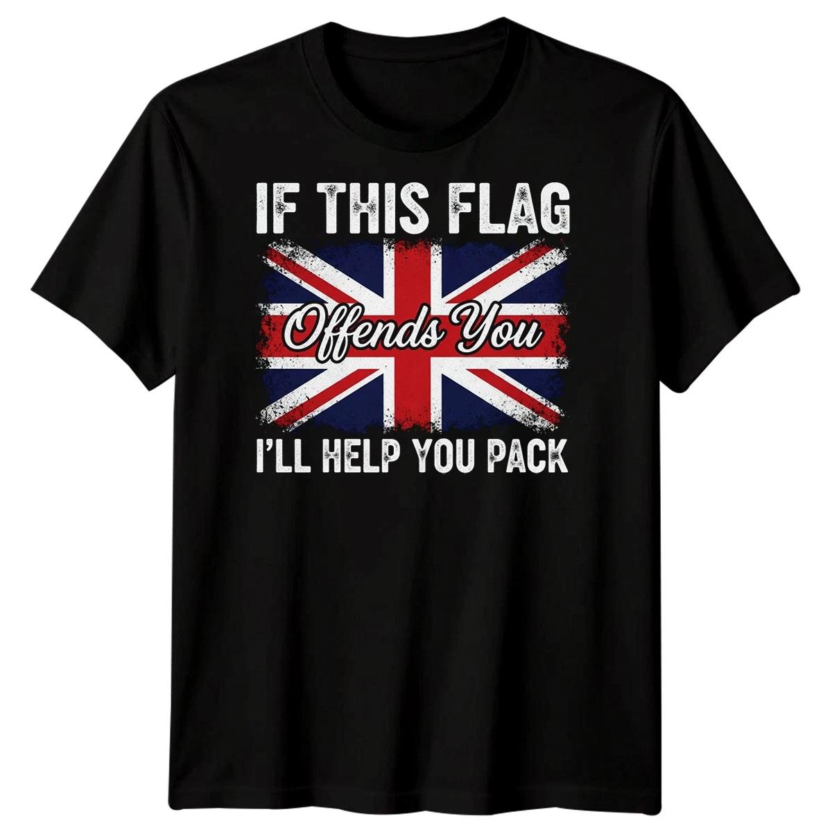 If This Flag Offends You UK Patriotism Mens T shirt British Pride S
