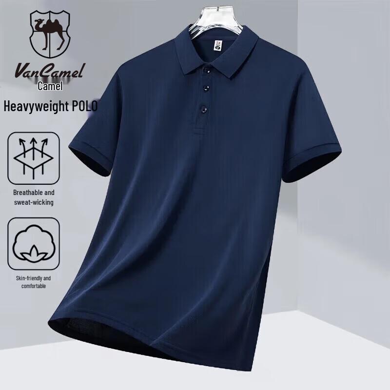 VANCAMEL Men s Short Sleeve Business Casual Polo Shirt XL