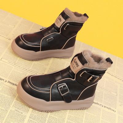 2023 Autumn and Winter Velvet Thickened Snow Boots Thick-soled Chelsea Boots Women's Thin Short Boots Women's Shoes Chimneys Are a Must In Winter