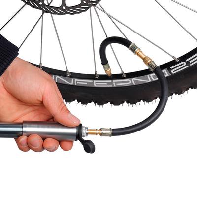 2 Pièces 210mm Valve de Pneu de Vélo Flexible en Caoutchouc Rallonge Tuyau Gonfleur Durable pour Pompe à Vélo & Cyclisme