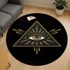 1PC All Seeing Eye Round Chair Mat Area Rug - Non-Slip, Floor Mat for Office, Bedroom, Home Decor Christmas Gift C0528120
