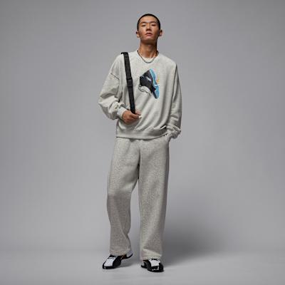 Men's Jordan Sweatshirts Men's Gray Crew Neck Moderate