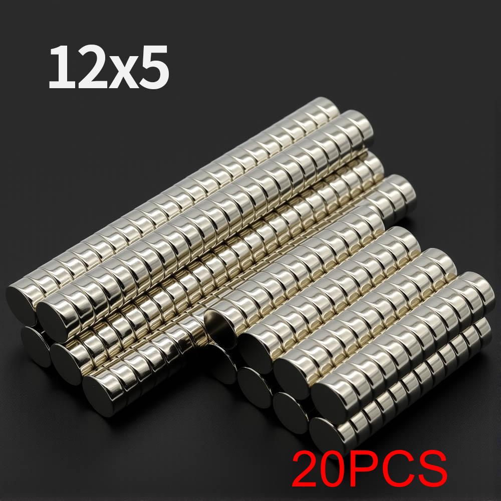12x5mm Powerful Neodymium Magnet N35 NdfeB Permanent Magnetic imanes Round Super Strong Fridge Magnets DIY