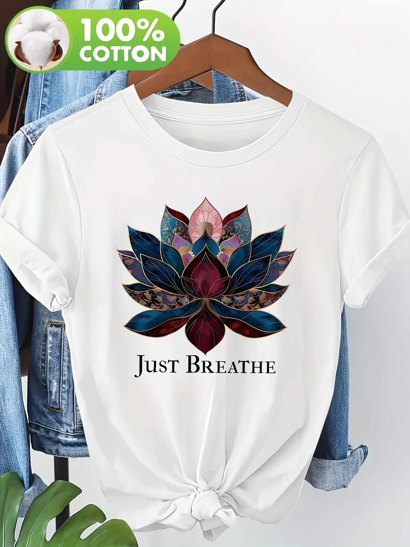 

European Size Elegant Floral Print Women s Short-Sleeve T-Shirt 4XL білий