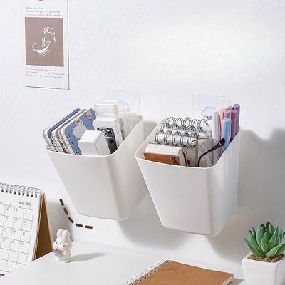 1/2pcs Desk Trolley Hanging Beauty Car Storage Box Hanging Container Desk Pen Container Storage Bucket