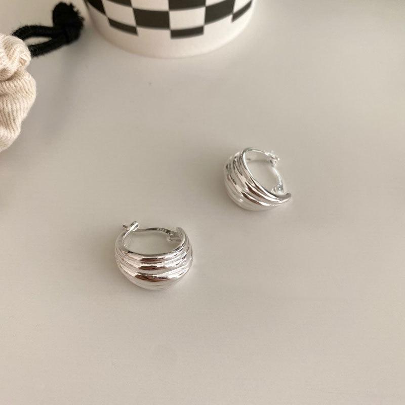 

Корейский стиль Простые ретро модные серьги в форме ракушки Базовый стиль Универсальные серьги