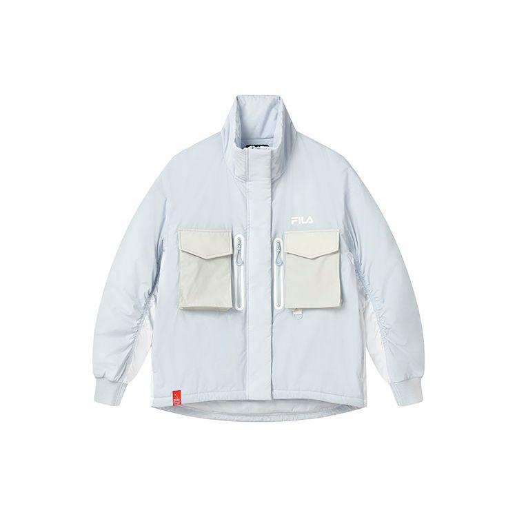 

FILA Functional Warm Logo Long Sleeve Cotton Jacket Women jackets Sunlight-Blue F11W249918F-LB XXL