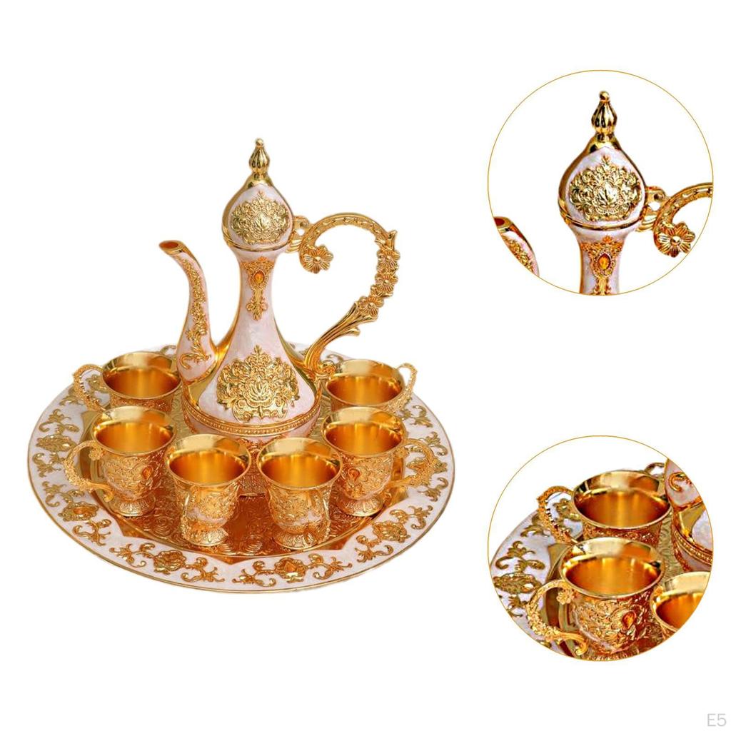 Turecký displej na čajovou konvici se sadou šálků kávy, pro domácí setkání
