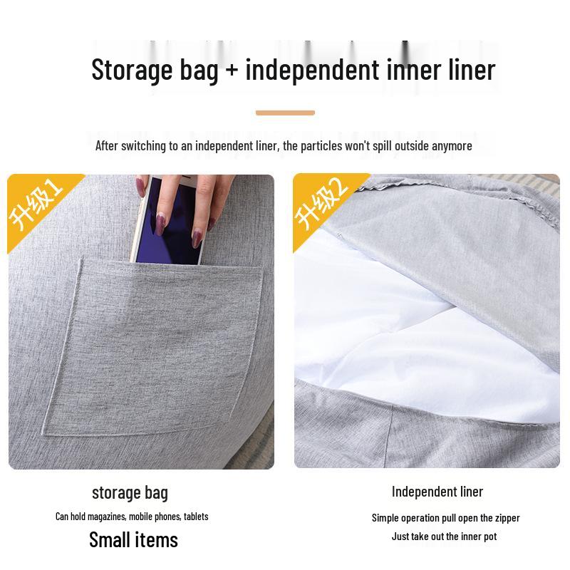 Baumwoll-Leinen abnehmbarer waschbarer Sofasitzsackbezug