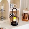 Creative Touch Portable Rechargeable Candlestick Lamp - Three-Color Stepless Dimming Night Light for Camping