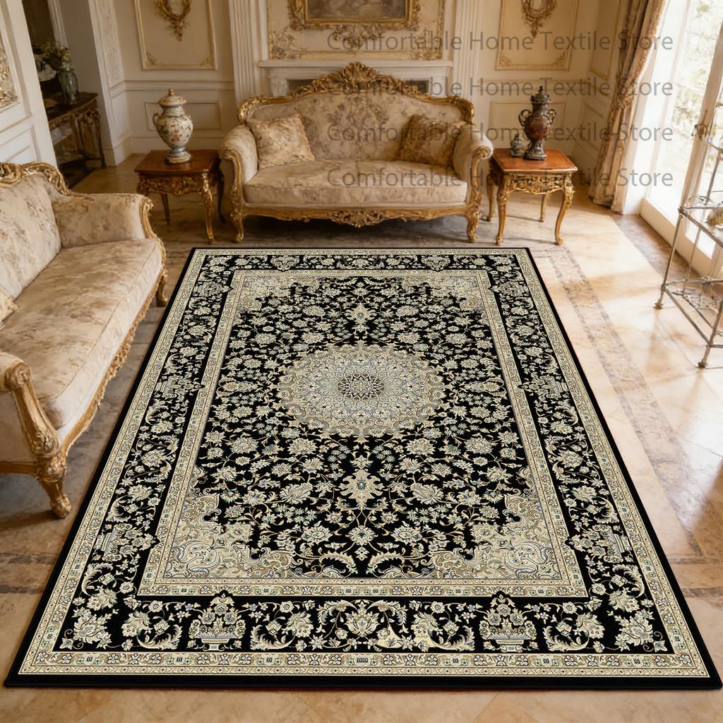 Traditional Persian Style Living Room Carpet Home Decoration Luxury Non-slip Fluffy Rug Large Area Easy Clean Coffee Tables Mats