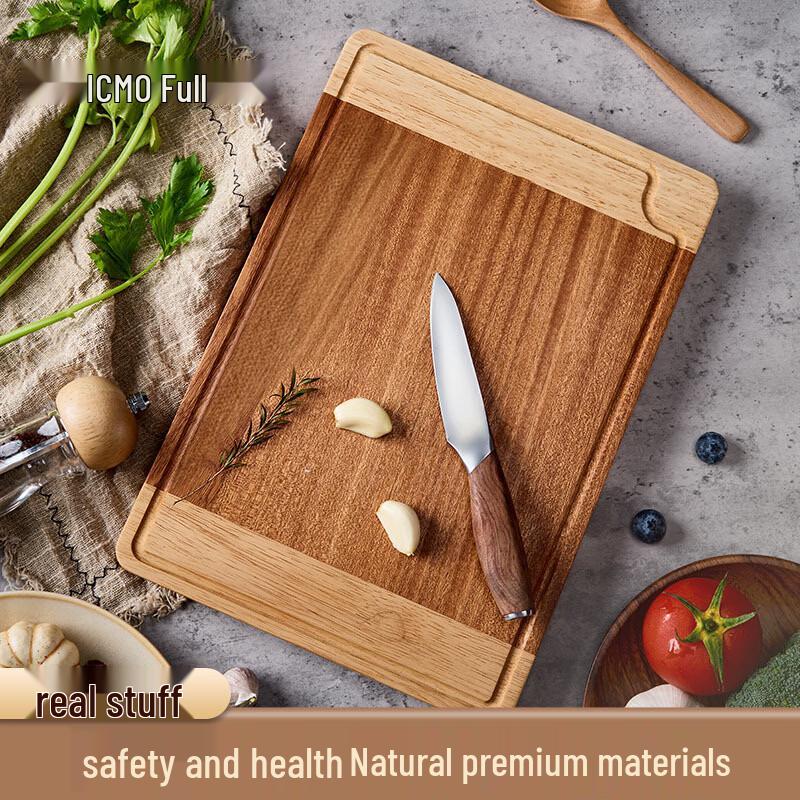 Kamando Double-Sided Ebony Wood Cutting Board 40x28x2.5 cm