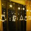 Elk Bell String Light LED Christmas Decor for Home Hanging Garland Christmas Tree Decor Ornament  Xmas Gift New Year