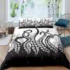 Octopus Duvet Cover Set Octopus Tentacles Bedding Set Nautical Ocean Blue Bed Linen Sea Marine Themed Comforter Cover Full Size