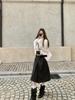 Korean Style High Waist Woolen A-line Midi Skirt - Women's Versatile Autumn/Winter Slimming Casual Skirt