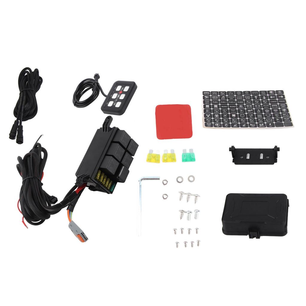 6 Gang Switch Panel Electronic Multi Color Light Control Circuit Relay System for Trucks Boats SUV