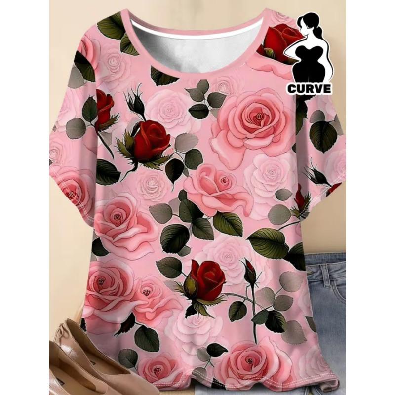 

New short-sleeved round neck T-shirt, casual and comfortable at home 5XL