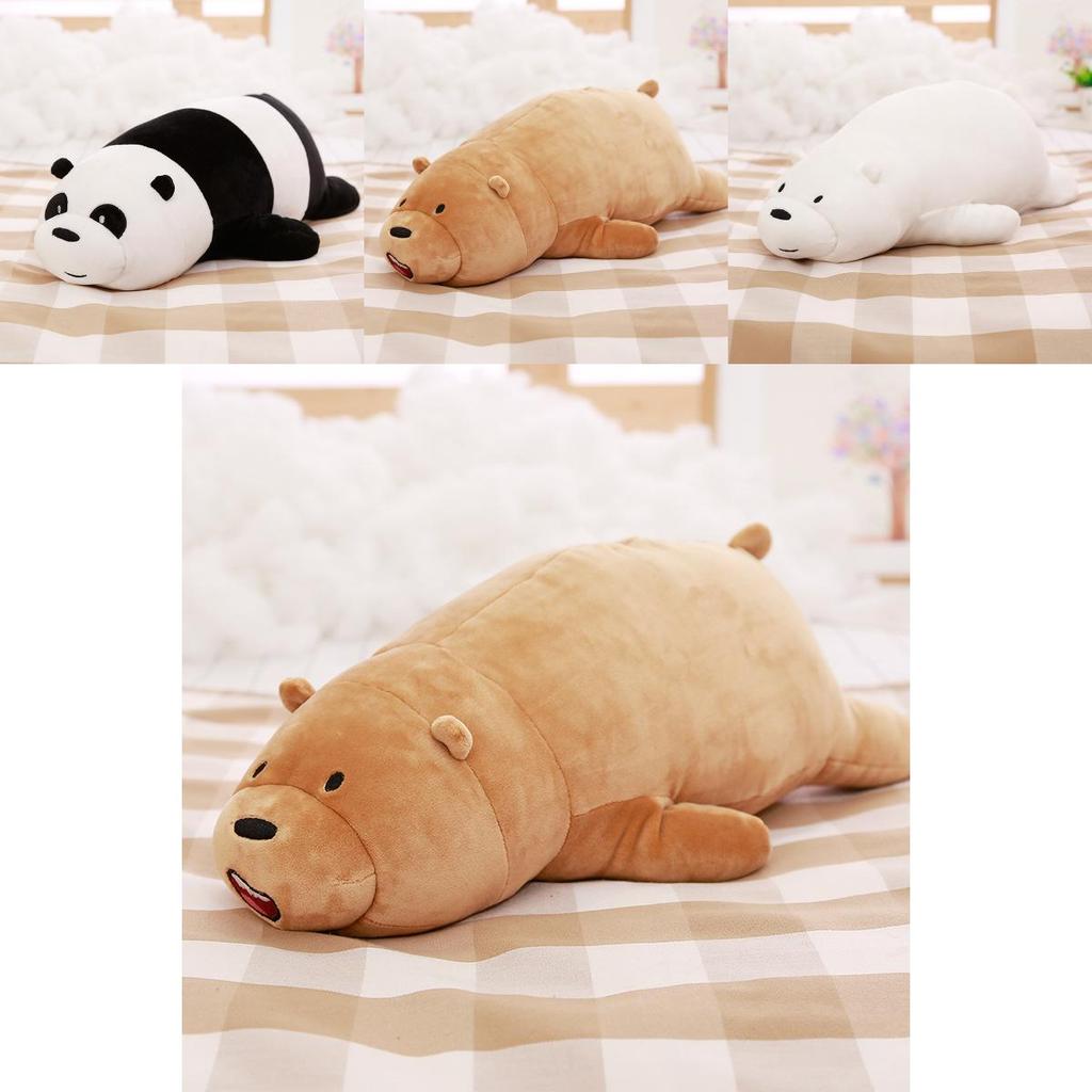 We Bare Bears Pillow Cartoon Bear Grizzly Bear Panda Soft Stuffed Plush Toy Doll Adorable And Cuddly