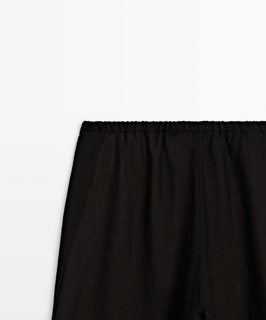 Masimodutti Fluid Pintuck Wide Leg Pants
