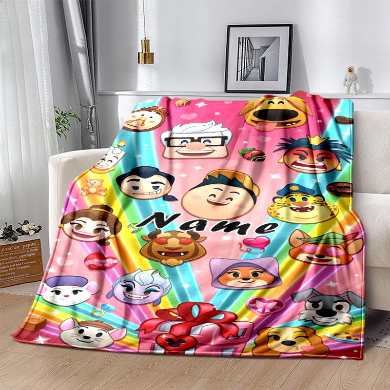 Custom 1pc Colorful Characters Celebration Blanket, Soft And Comfortable Blanket, Casual Warm, Camping Travel Blanket, Birthday Gift Q910314