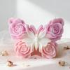 DIY Rose Butterfly Aroma Candle Silicone Mold Creative Handmade Soap Aroma Candle Gypsum Resin Mold Home Decoration Gift