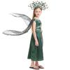 Fantasia de Halloween Encantadora de Medusa para Meninas com Saia Verde e Adereço de Cabeça