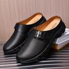 Men's Large Genuine Leather Slip-On Closed-Toe Loafers