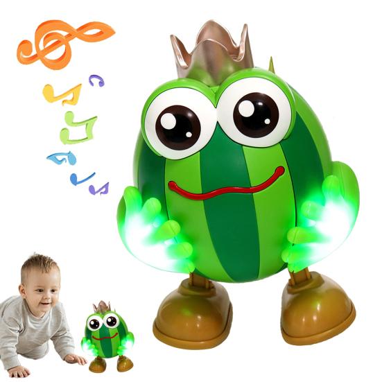 Electric Dancing Watermelon Toy with Light Music Cartoon Watermelon Recording Talking Toy Toddlers Boys Girls Interactive Fruit Musical