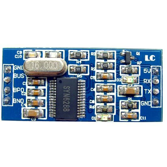 

SYN6288 TTS Voice Module Speech Synthesis Module Text-to-Speech Module 10*10*2 білий