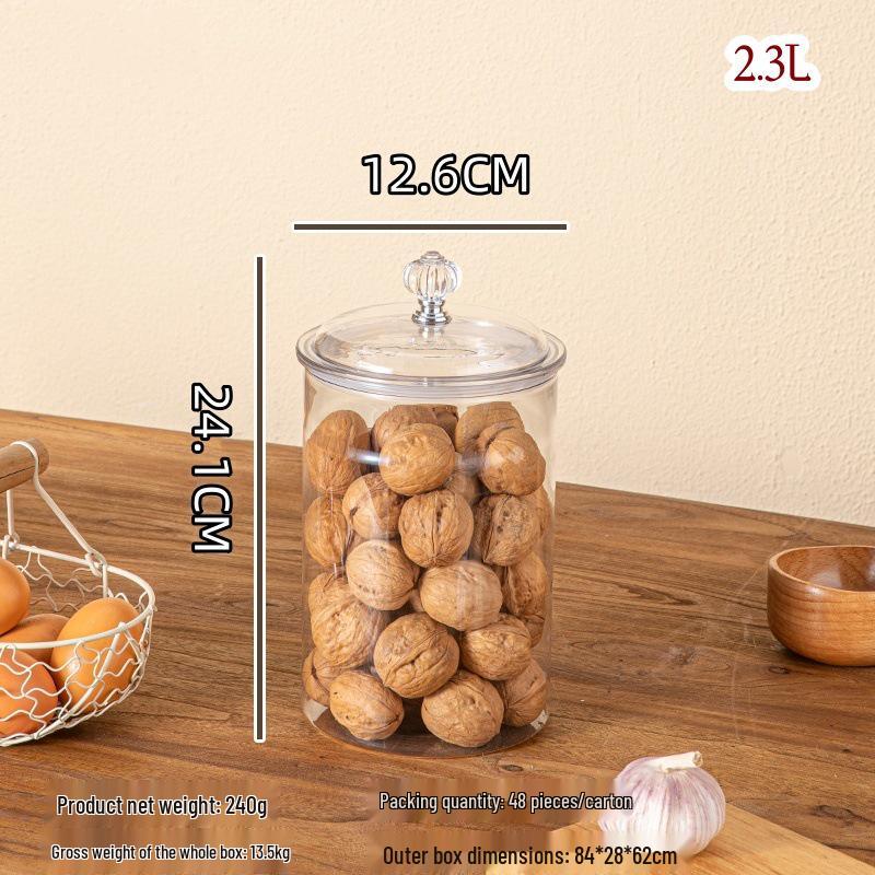 Sealed Plastic Storage Jar for Dried Tangerine Peel, Grains, Cereals, Dried Fruits, Kitchen Snacks, and Refrigerator Storage.
