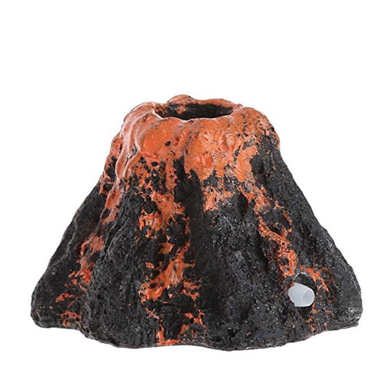 Artificial Volcano Ornaments Oxygen Pump Air Bubbler Stone Kit Simulation Aquarium Fish Tank