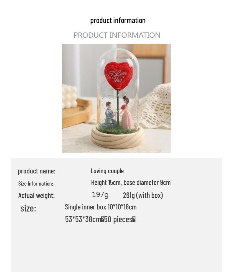 LED Luminous Gold Foil Rose Flower In Glass Dome - Valentine's Day Gift & Tabletop Ornament