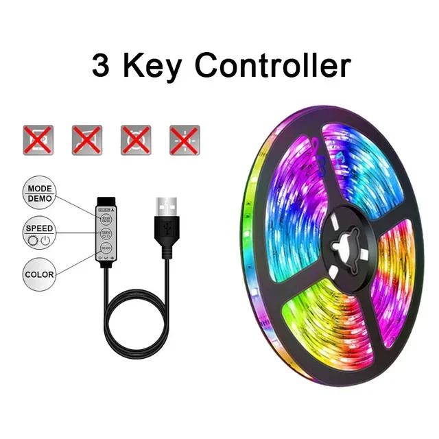 RGB LED Strip Lights 1-30M 5V USB Bluetooth LED Light SMD 5050 Flexible Lamp APP Control Color Change TV LED Backlight Room Deco
