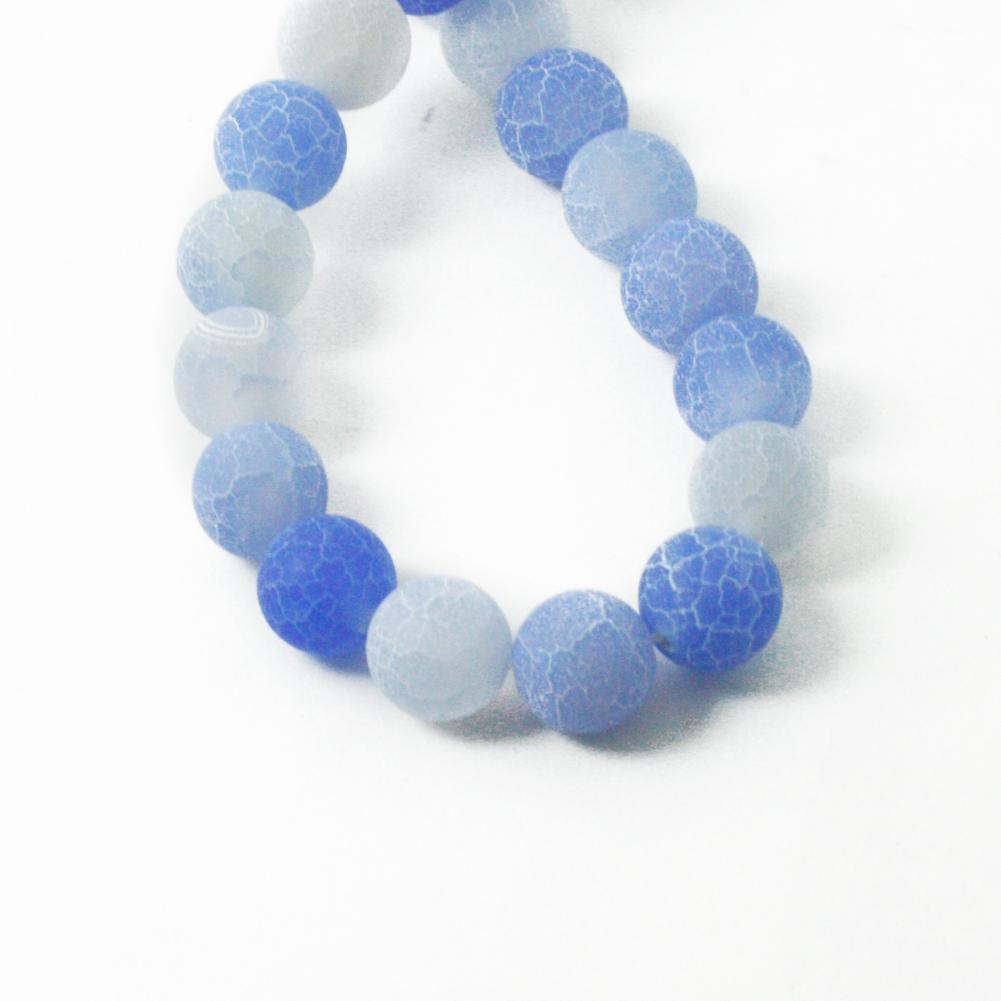 Natural Stone Frost Crab Colorful Carnelian Round Loose Beads 6 8 10 12 14MM For Jewelry Making