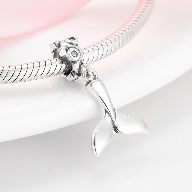 925 Sterling Silver Microphone Shape Flamingo Pink CZ Beads Fit Original Designer Charms Bracelet Bangles DIY Jewelry Making