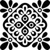 Printtoo Crafting Wooden Rubber Stamp Square Floral Mandala Pattern Scrap-booking-2 X 2