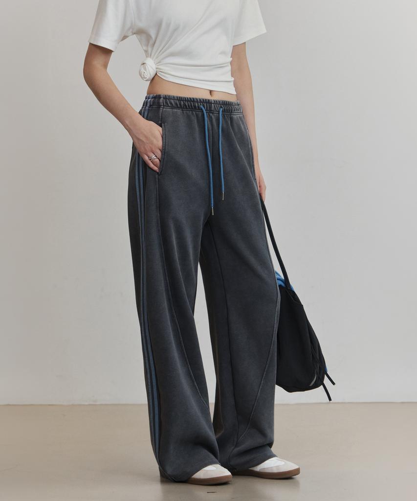 NON AND NON Pigment Curve Line Training Pants_Nftr6610 (Charcoal)