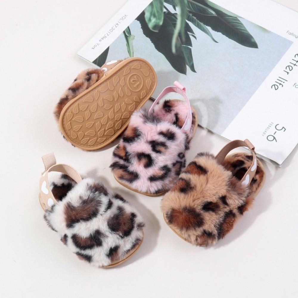 Leopard Baby Slippers Soft Sole Walking Shoes Cute Infant Crib Shoes For Toddler