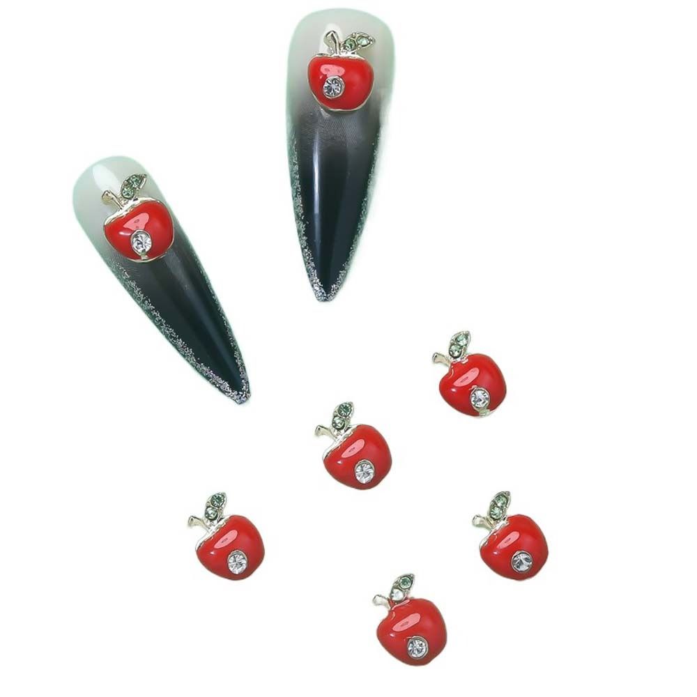 

5 шт./набор Рождественские шармы для дизайна ногтей Рождественские стразы для ногтей Рождественские аксессуары для ногтей Леди 5pcs-X1097