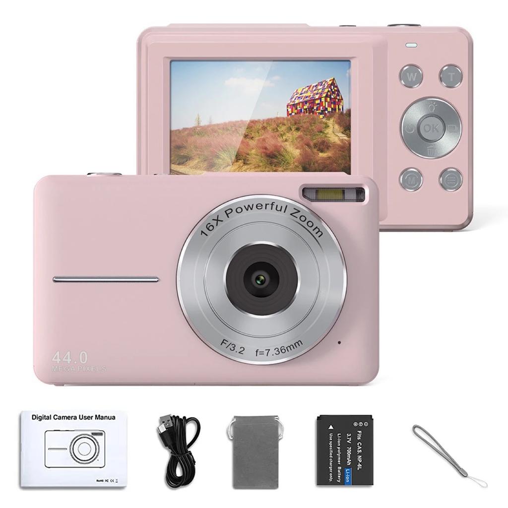 2025 Digital Camera HD 2.4 Inch 1080P Rechargeable Cameras with 16x Zoom Compact Camera for Kid Adult Gift Beginner Photography