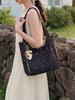 Crossborder Fashion Canvas Handbag For Daily Casual Use With Polka Dot Design