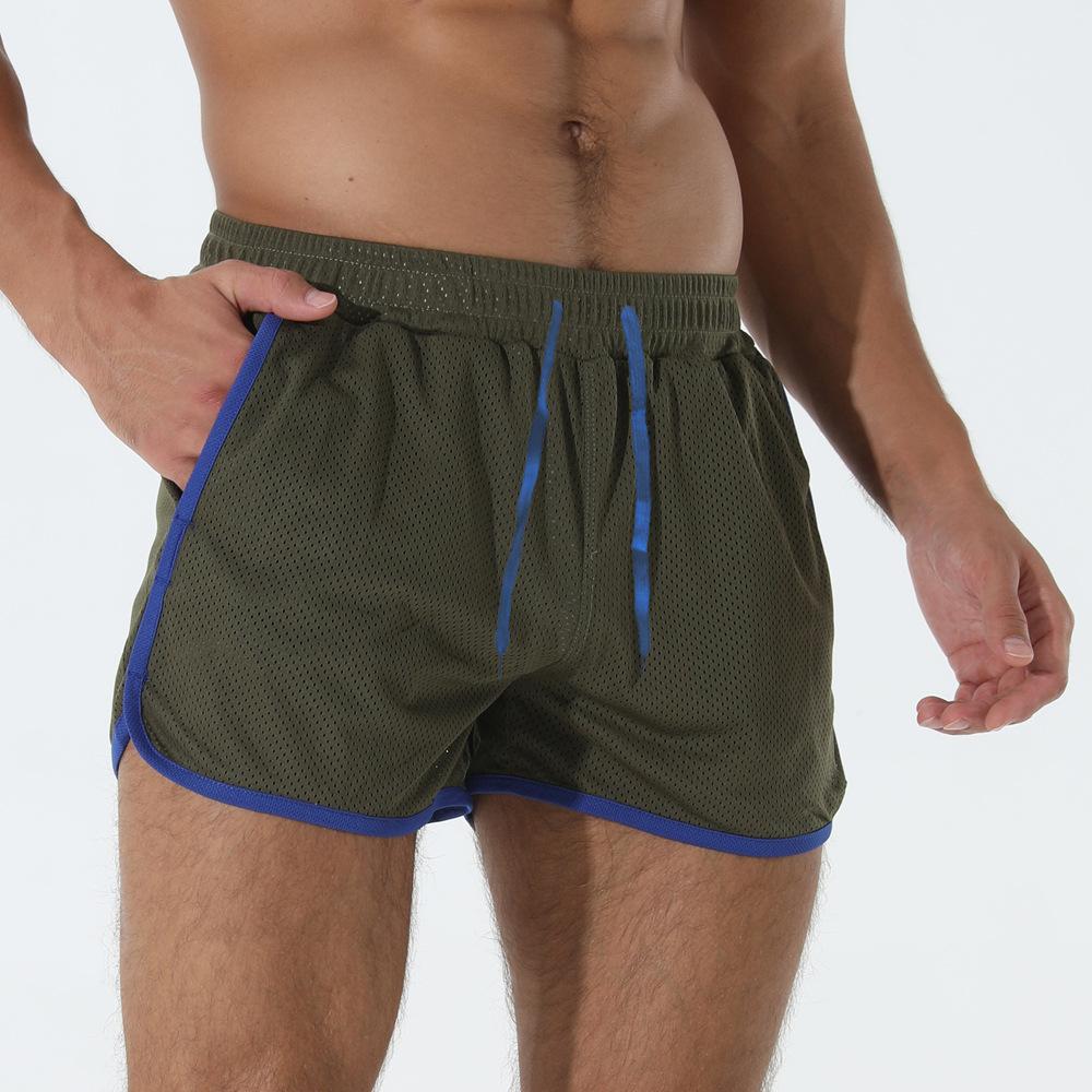 Pantaloni scurți sport Crazy Muscle din plasă pentru bărbați, cu un singur strat, respirabili, pentru acasă, plajă