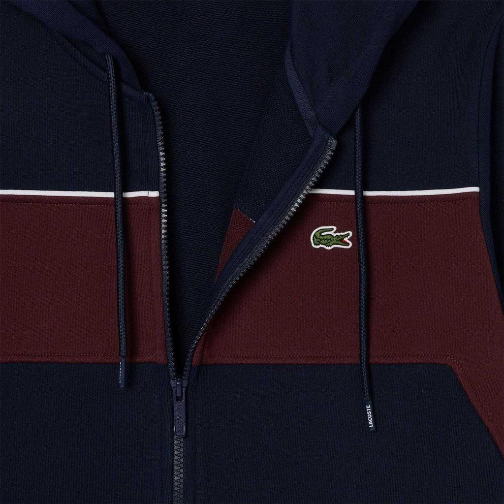Lacoste Mens Colour Block Full Zip Hoodie