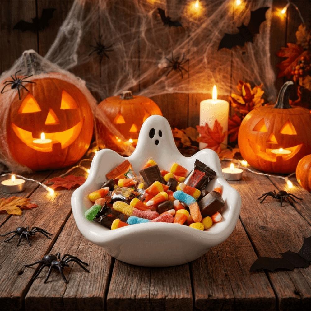 Halloween Theme Candy Bowl Mold Non-Stick Jewelry Storage Tray Mold DIY Handmade Use