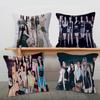 Kpop B-Baby-monster Anime Pillow Covers Cartoon Sofa Decorative Home Double-sided Printing Short Plush Cute Cushion Cover