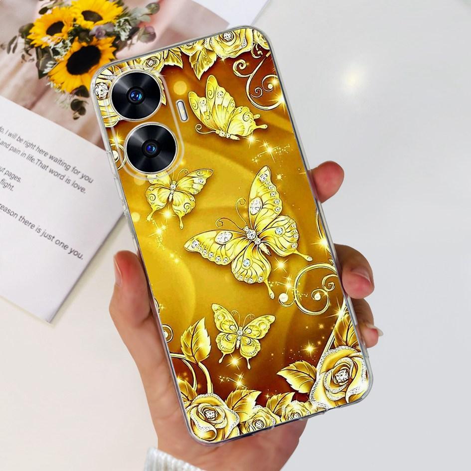 For Realme C55 Case RMX3710 Transparent Cover Fashion Patterns Soft Silicone Phone Cases For Realme C55 4G C 55 RealmeC55 Fundas