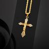 Zircon Cross Necklace For Men Jewelry Vintage Hip Hop Jesus Pendant Jewelry Religion Cross Pendants Choker Jewelry Prayer Gift