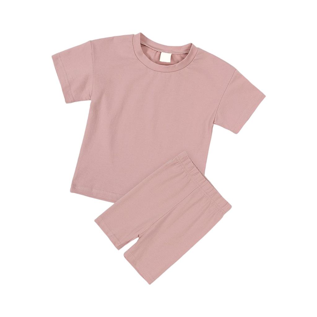 Kid Patriotic Outfit - Short Sleeve & Shorts 2-Piece Set For Girl