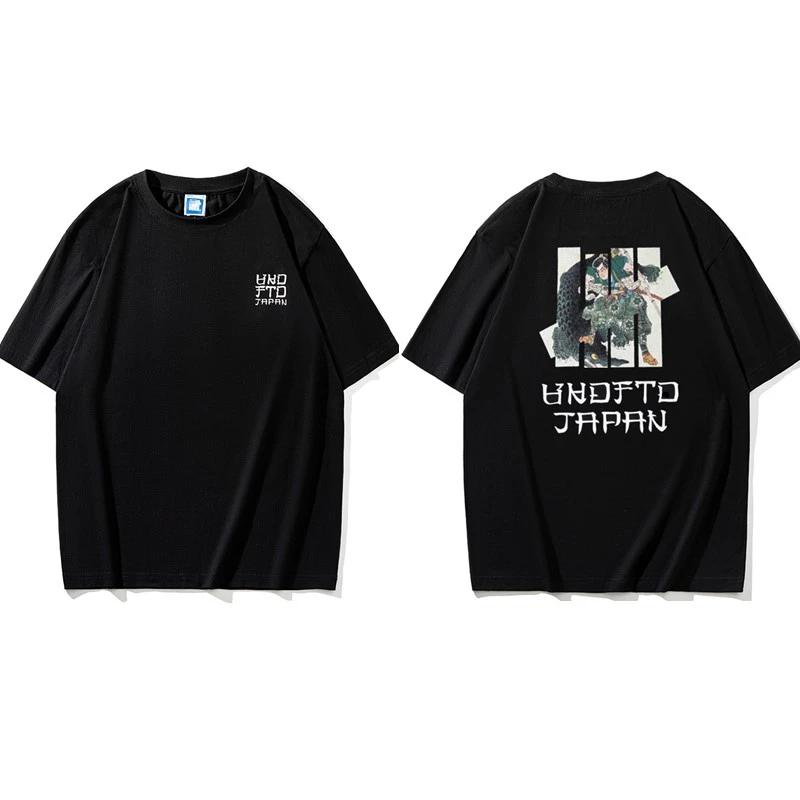 

Trendy Brand Unbeaten Five Bar New Loose Short Sleeved Pure Cotton American High Street Round Neck Couple T-shirt Men s Ins 4XL