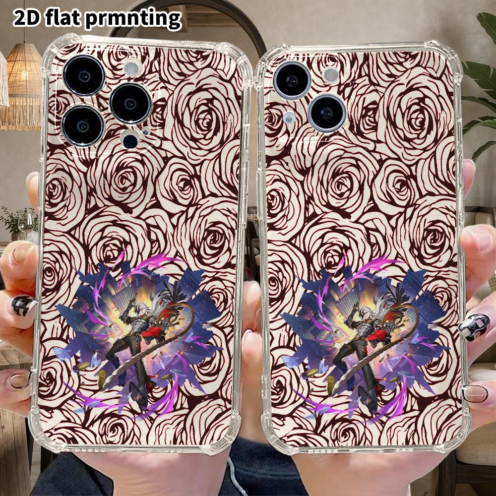 Phone Case: 2D Flat Design, Suitable for iPhone 18 17 16 15 14 13 Pro, Transparent Corner Protection Case, Gunslinger Male Character, Christmas and Ha